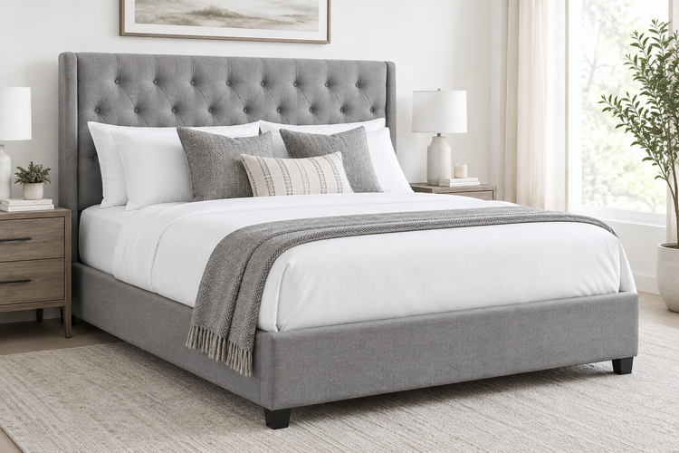 Grey bed